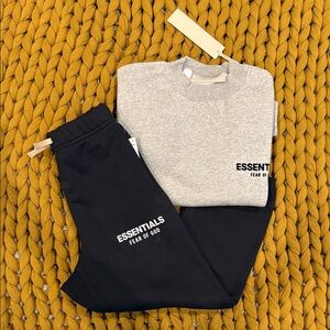 Fear of God Essentials Gray and Black Set